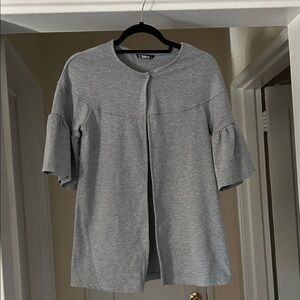 Gray Short Sleeve Cardigan - Size XS